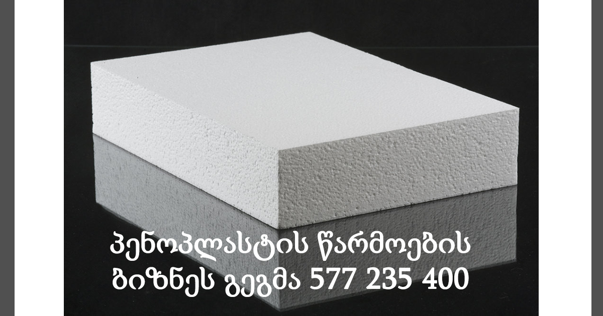 პენოპლასტის წარმოების ბიზნეს გეგმა პენოპლასტის წარმოების ბიზნეს გეგმა