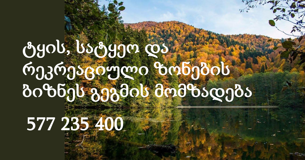 ტყის, სატყეოს, რეკრეაციული ზონების ბიზნეს გეგმების მომზადება 577 235 400